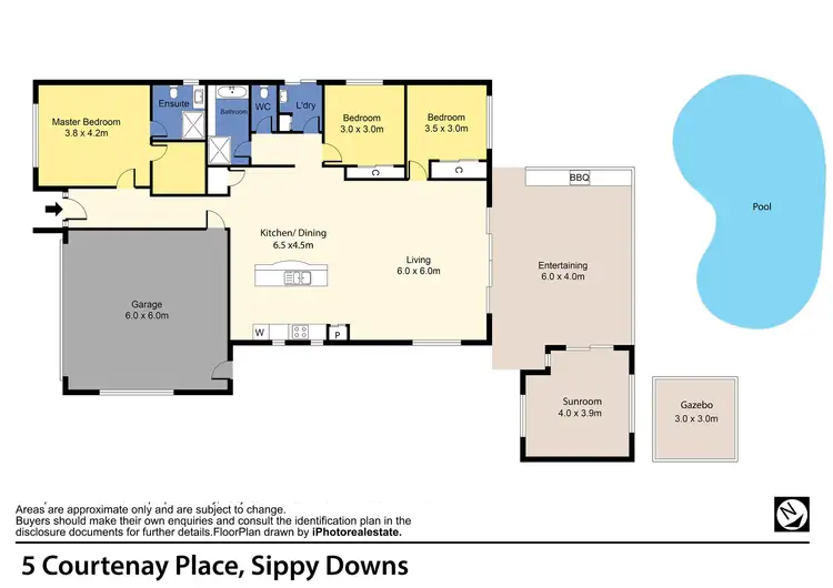 Floorplan of Homely house listing, 5 Courtenay Place, Sippy Downs QLD 4556