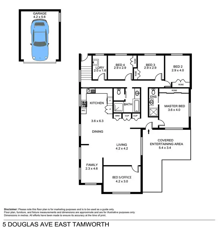 Floorplan of Homely house listing, 5 Douglas Avenue, Tamworth NSW 2340