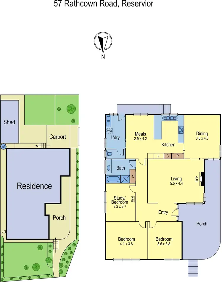 Floorplan of Homely house listing, 57 Rathcown Road, Reservoir VIC 3073