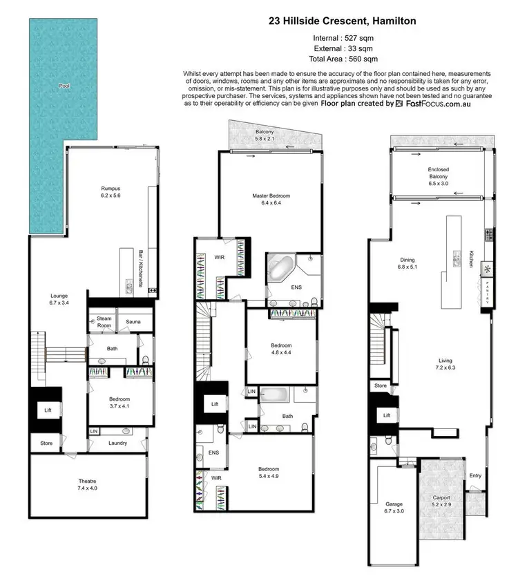 Floorplan of Homely house listing, 23 Hillside Crescent, Hamilton QLD 4007