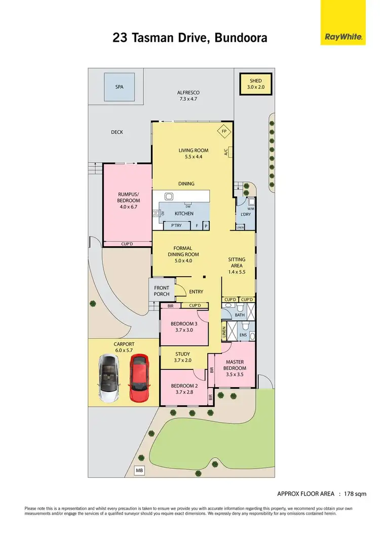 Floorplan of Homely house listing, 23 Tasman Drive, Bundoora VIC 3083