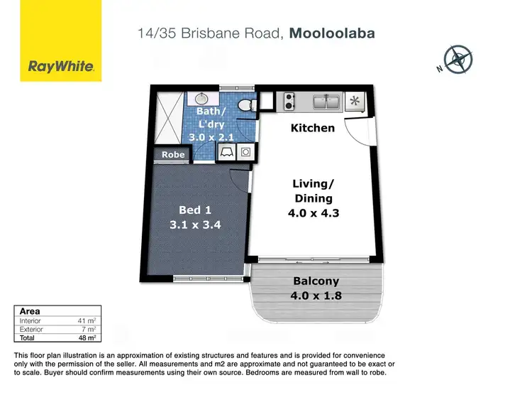 Floorplan of Homely unit listing, 14/35 Brisbane Road, Mooloolaba QLD 4557