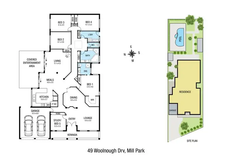 Floorplan of Homely house listing, 49 Woolnough Drive, Mill Park VIC 3082