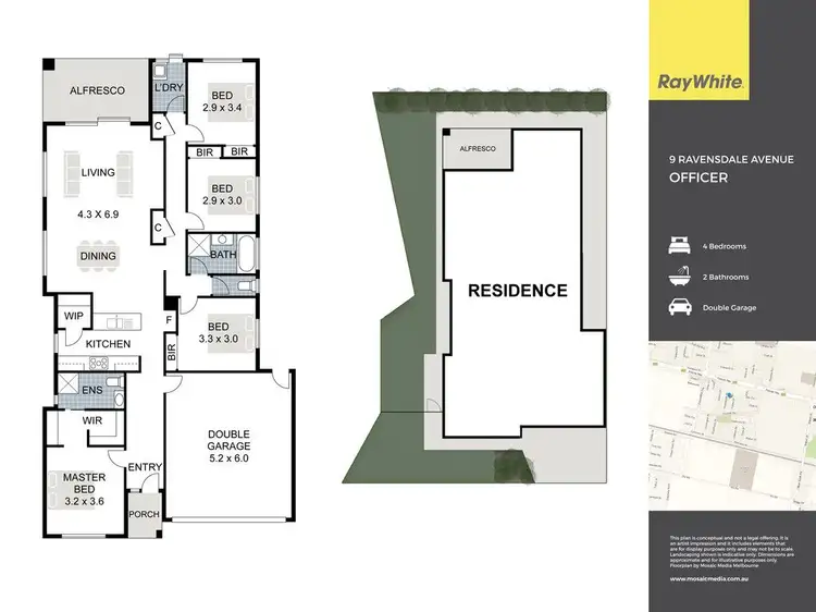 Floorplan of Homely house listing, 9 Ravensdale Avenue, Officer VIC 3809