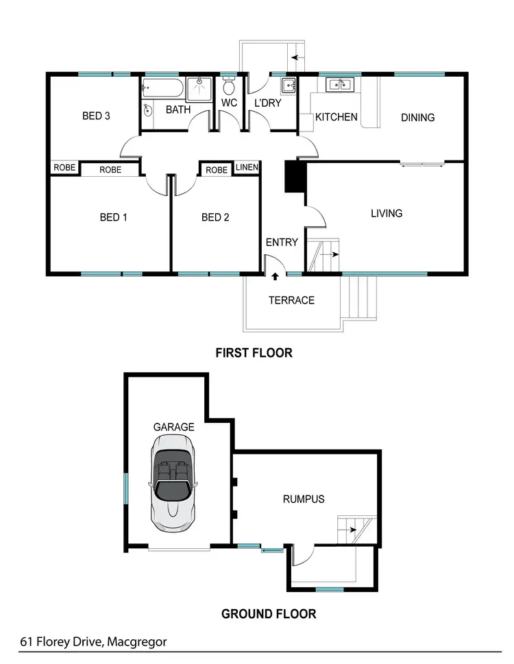 Floorplan of Homely house listing, 61 Florey Drive, Macgregor ACT 2615