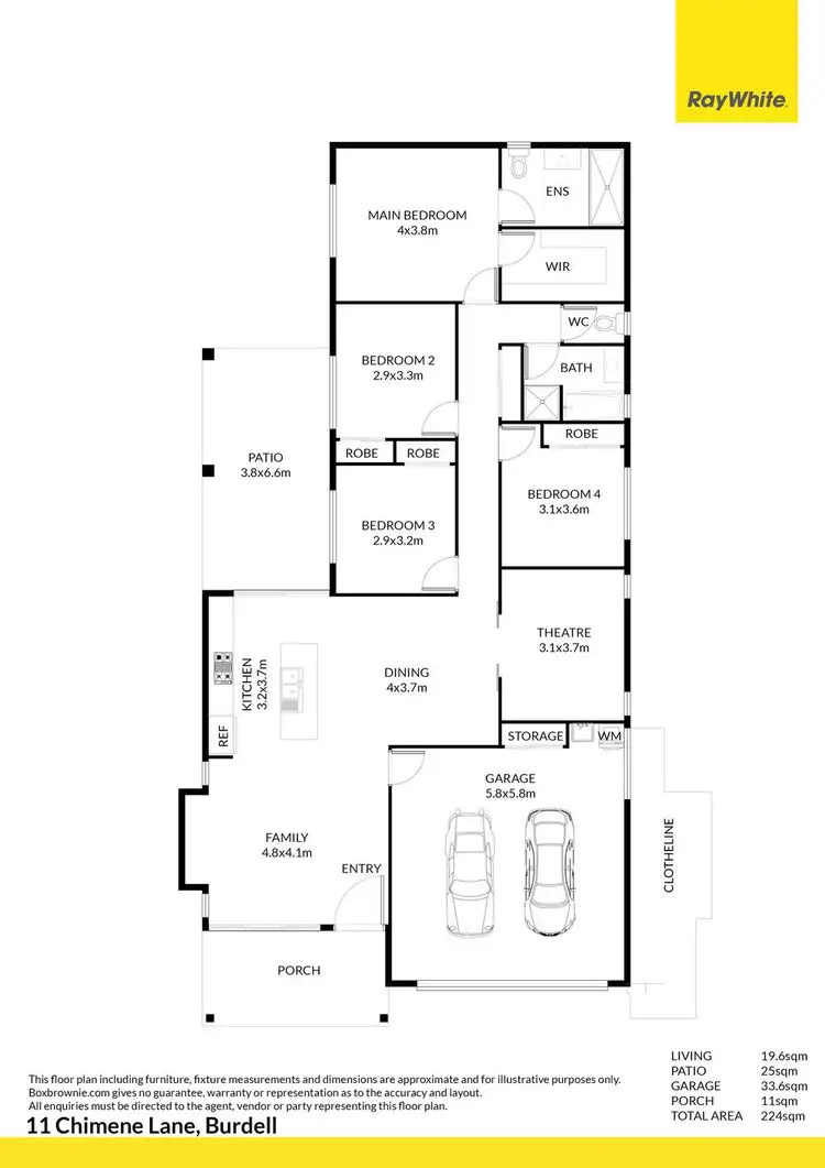 Floorplan of Homely house listing, 11 Chimene Lane, Burdell QLD 4818