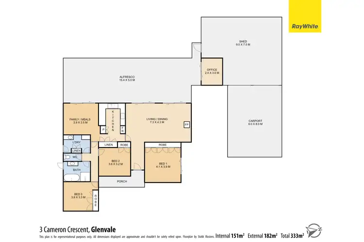 Floorplan of Homely house listing, 3 Cameron Crescent, Glenvale QLD 4350