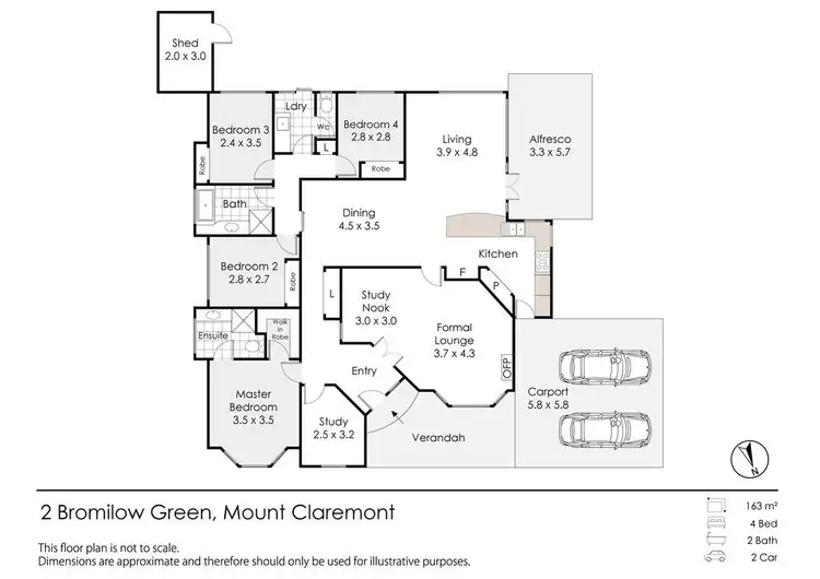 Floorplan of Homely house listing, 2 Bromilow Green, Mount Claremont WA 6010