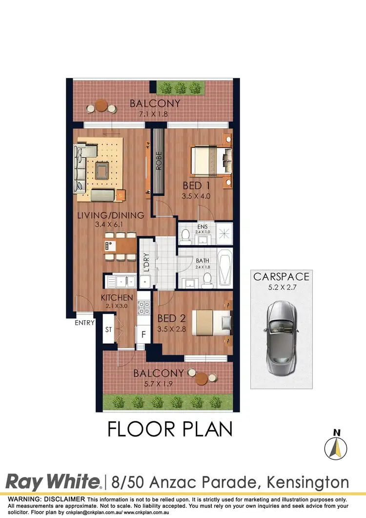 Floorplan of Homely apartment listing, 8/50-52 Anzac Parade, Kensington NSW 2033