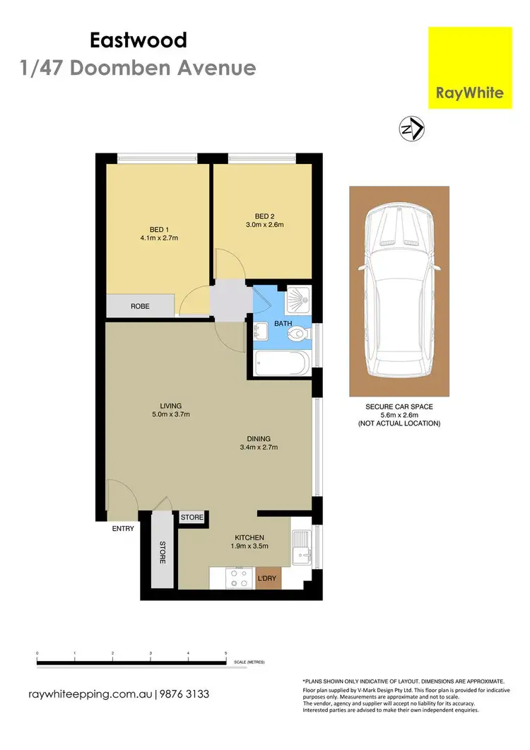 Floorplan of Homely unit listing, 1/47 Doomben Avenue, Eastwood NSW 2122