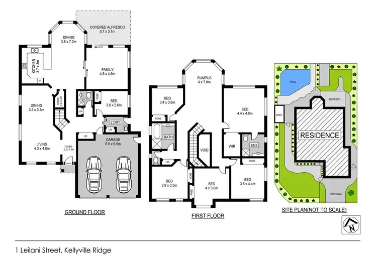 Floorplan of Homely house listing, 1 Leilani Street, Kellyville Ridge NSW 2155