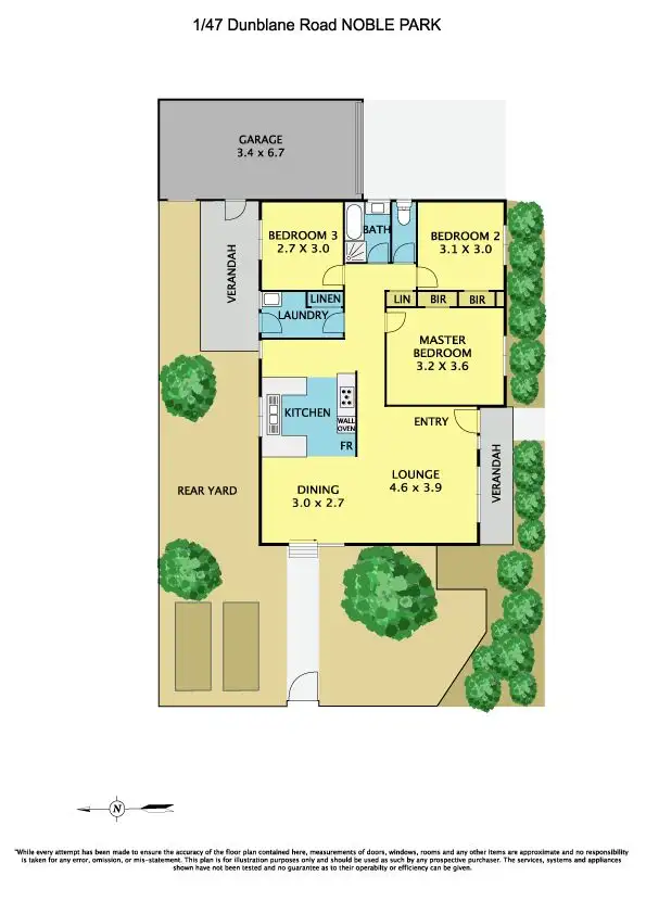 Floorplan of Homely unit listing, 1/47 Dunblane Road, Noble Park VIC 3174