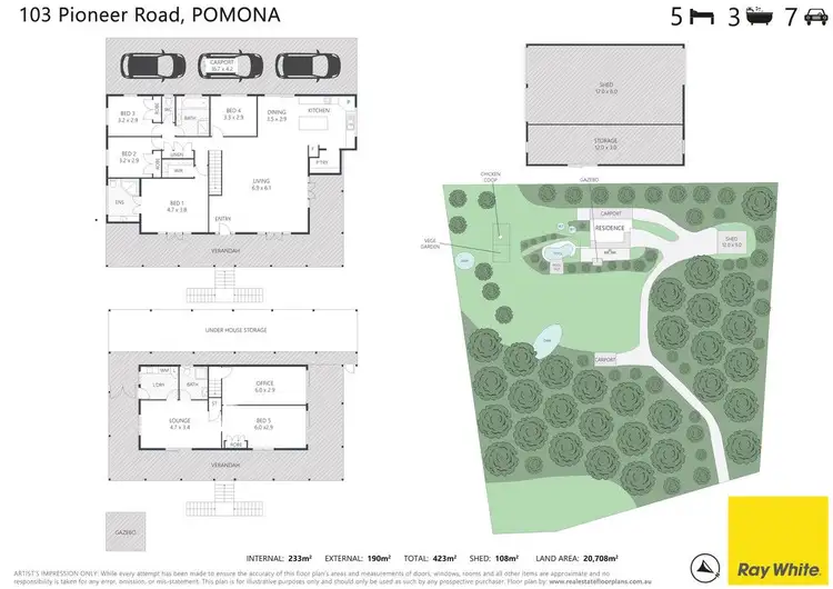 Floorplan of Homely house listing, 103 Pioneer Road, Pomona QLD 4568