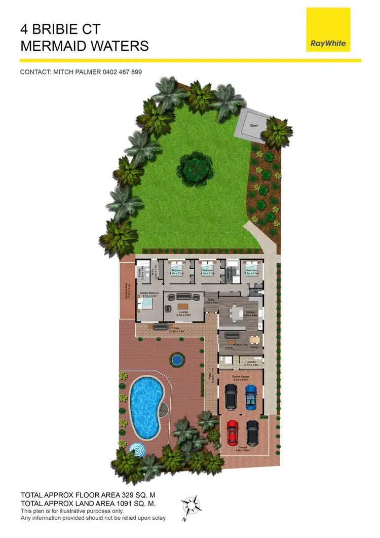 Floorplan of Homely house listing, 4 Bribie Court, Mermaid Waters QLD 4218
