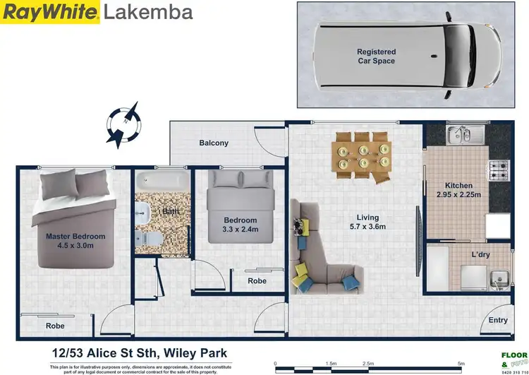 Floorplan of Homely unit listing, 12 53 Alice Street, Wiley Park NSW 2195