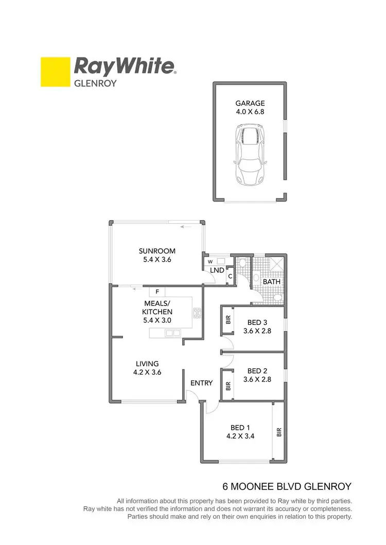 Floorplan of Homely house listing, 6 Moonee Boulevard, Glenroy VIC 3046
