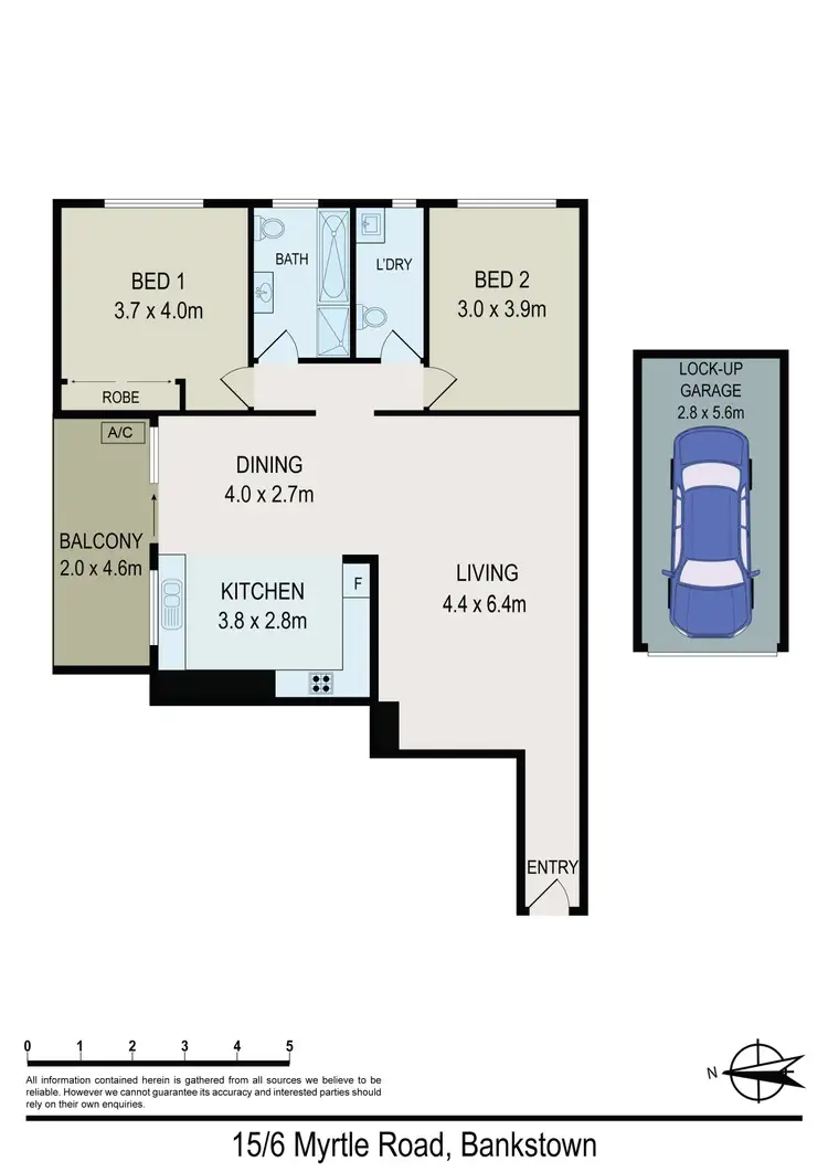 Floorplan of Homely unit listing, 15/6 Myrtle Road, Bankstown NSW 2200