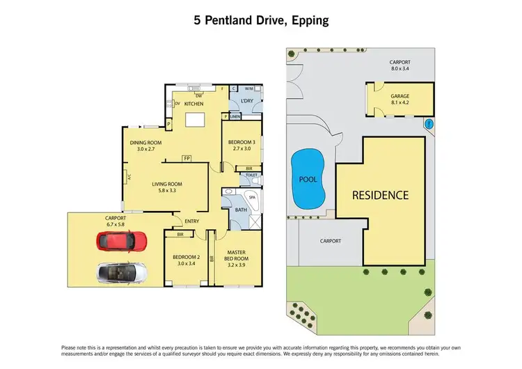 Floorplan of Homely house listing, 5 Pentland Drive, Epping VIC 3076
