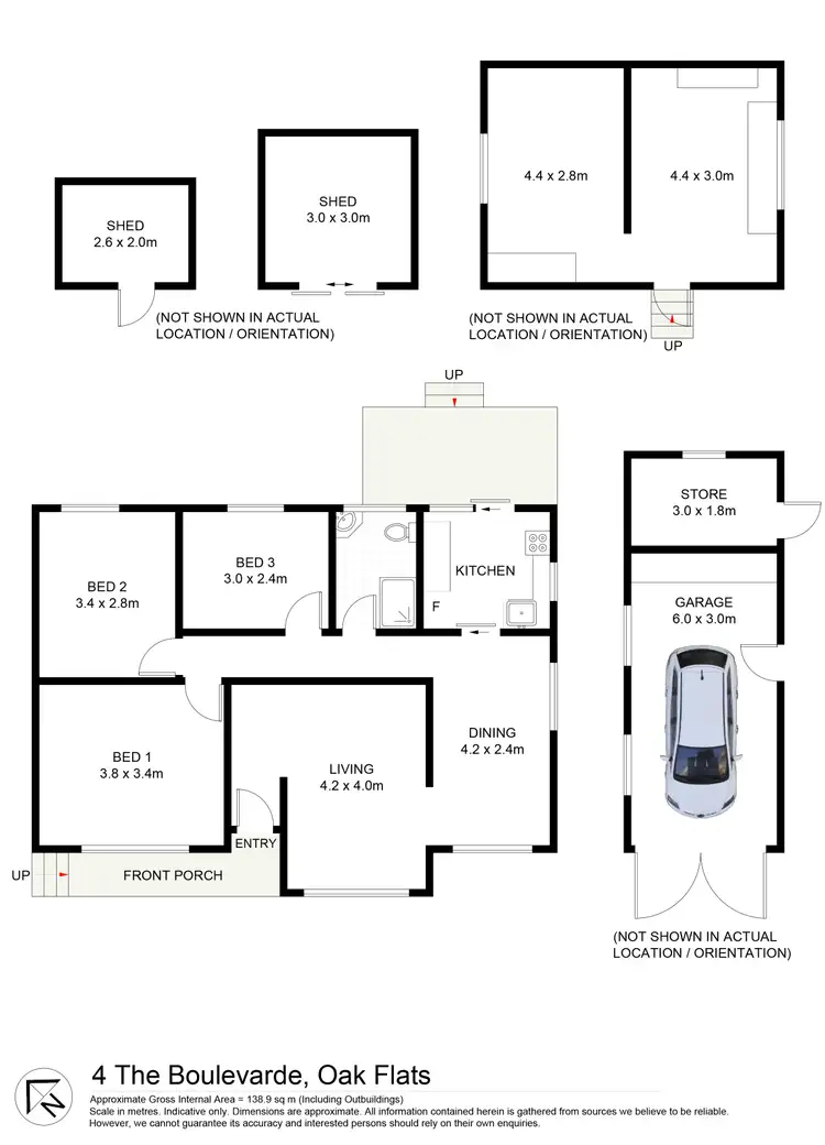 Floorplan of Homely house listing, 4 The Boulevarde, Oak Flats NSW 2529