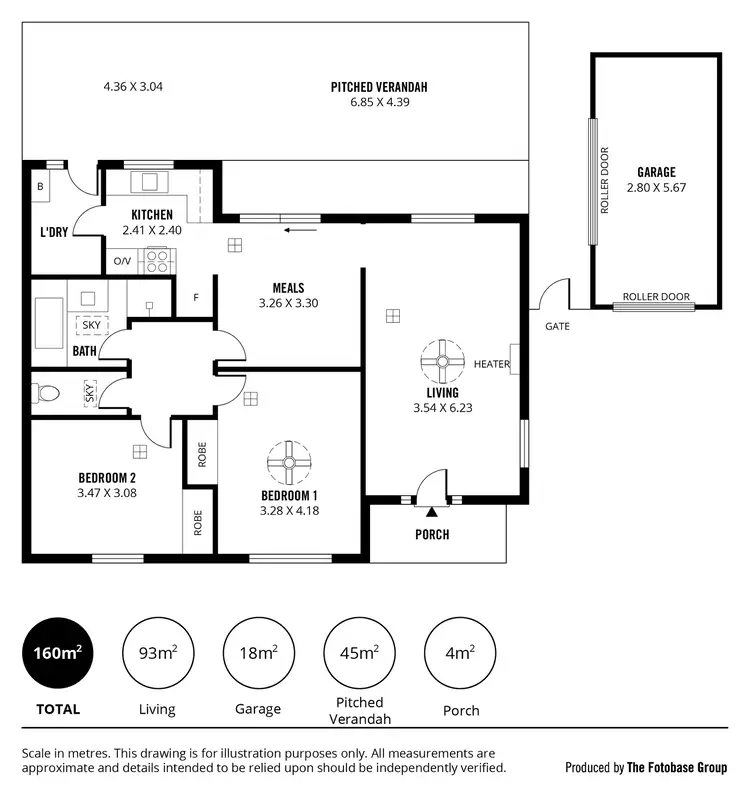 Floorplan of Homely unit listing, 2/23 Bower Road, Semaphore South SA 5019