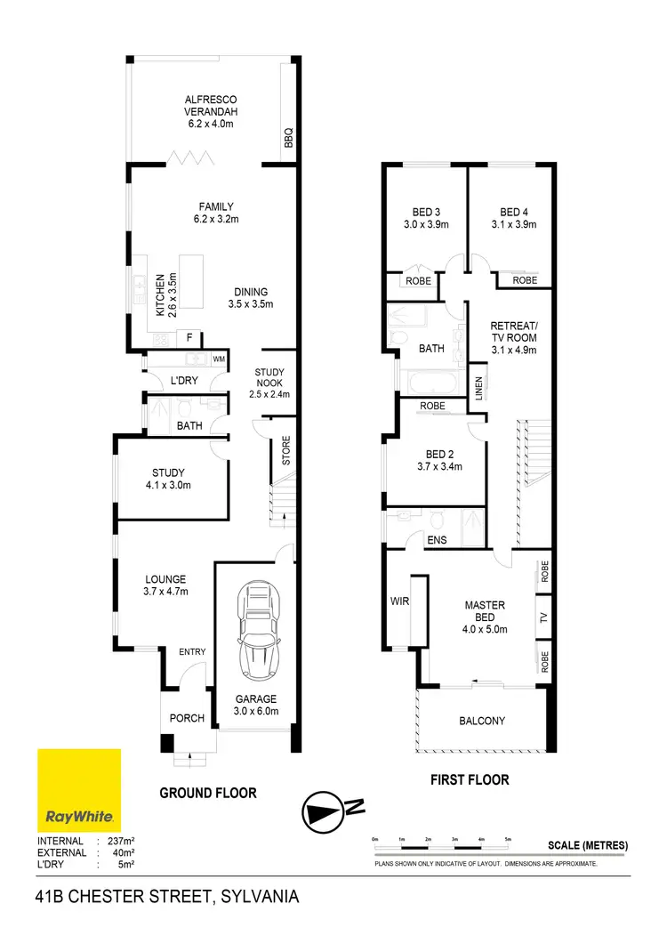 Floorplan of Homely semi-detached listing, 41b Chester Street, Sylvania NSW 2224