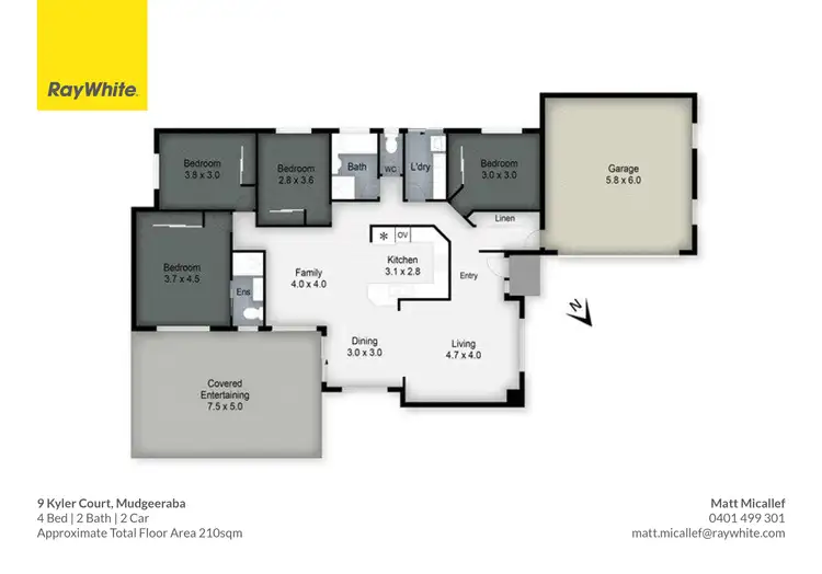 Floorplan of Homely house listing, 9 Kyler Court, Mudgeeraba QLD 4213
