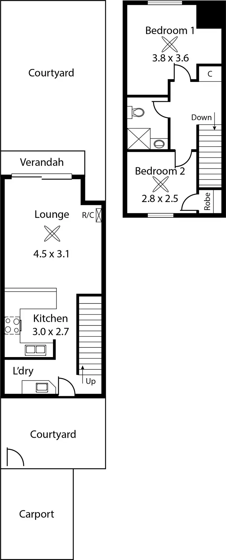 Floorplan of Homely house listing, 16/41 Brebner Drive, West Lakes SA 5021