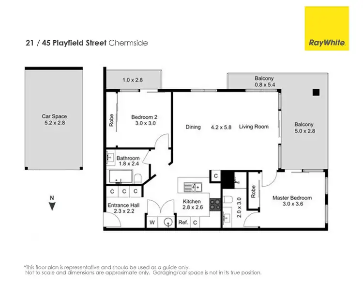 Floorplan of Homely unit listing, Unit 21/45 Playfield Street, Chermside QLD 4032