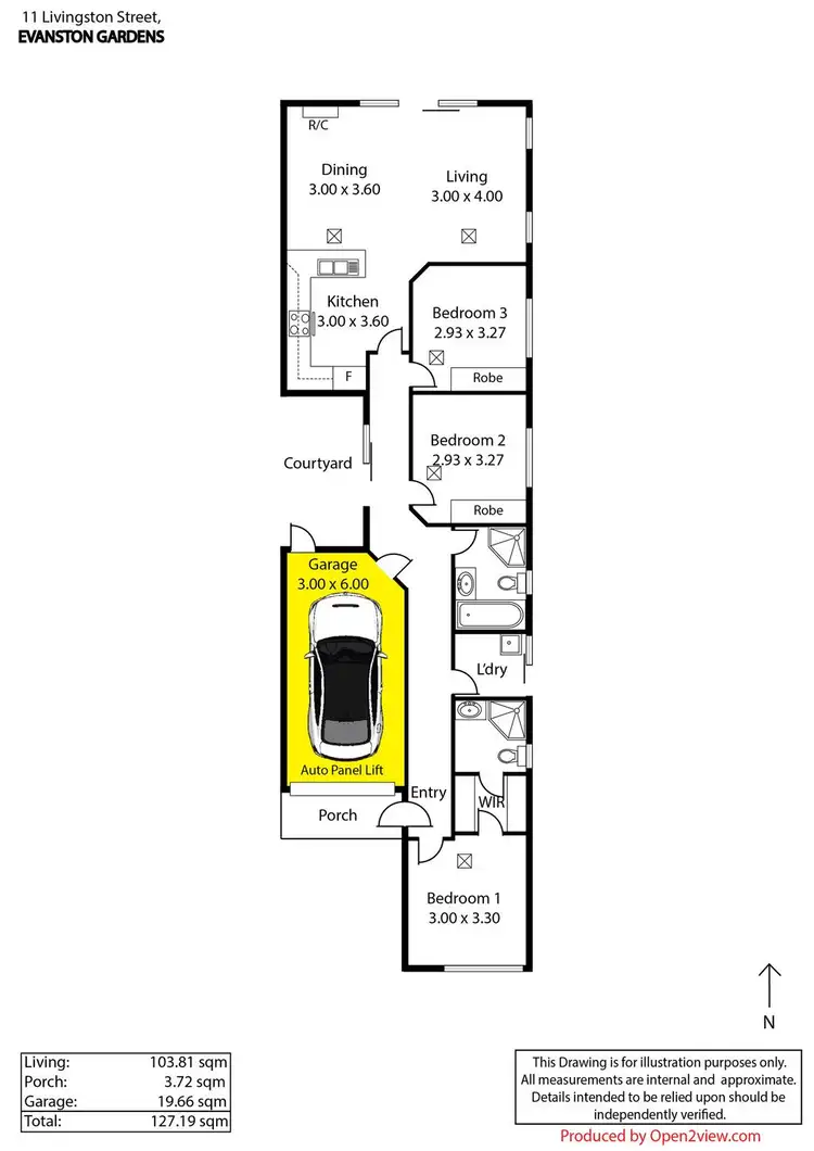 Floorplan of Homely house listing, 11 Livingston Street, Evanston Gardens SA 5116