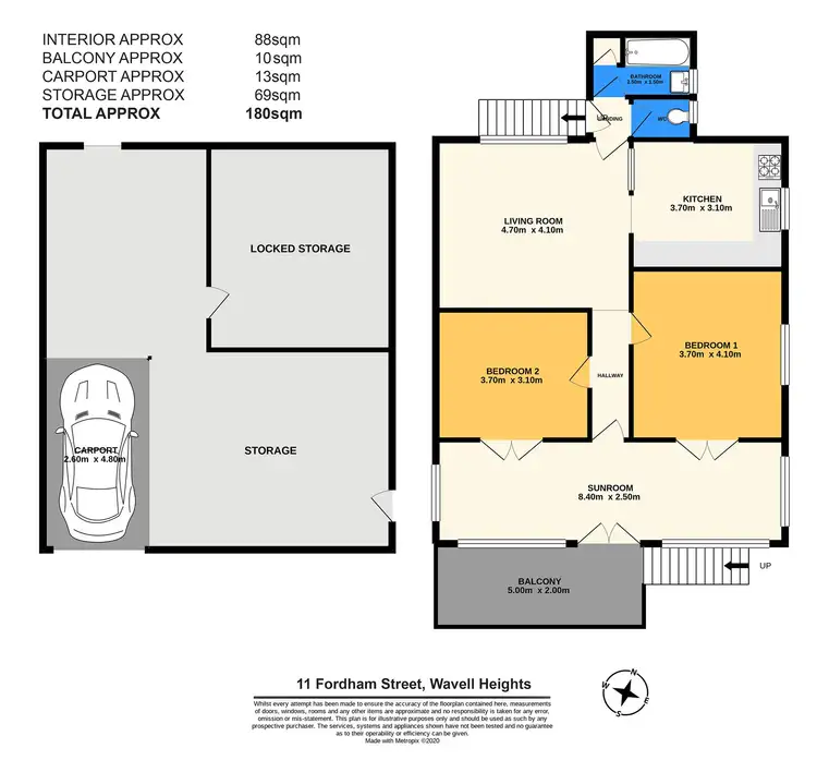 Floorplan of Homely house listing, 11 Fordham Street, Wavell Heights QLD 4012