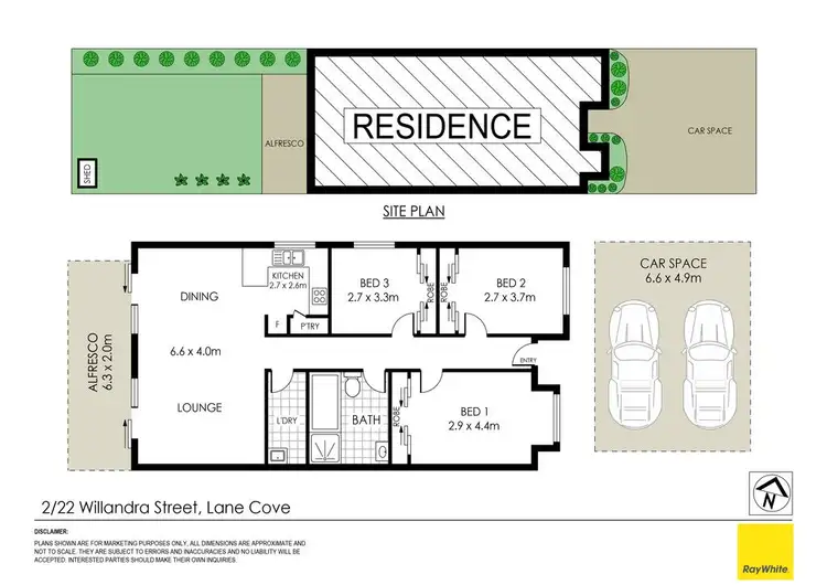 Floorplan of Homely townhouse listing, 2/22 Willandra Street, Lane Cove NSW 2066