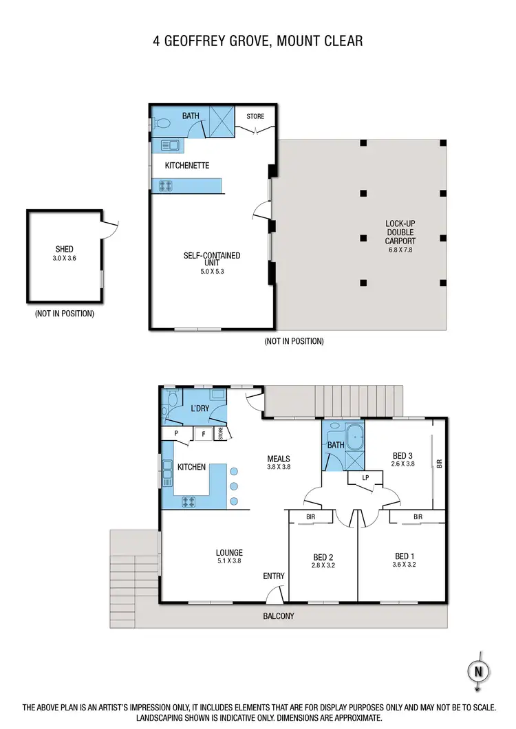 Floorplan of Homely house listing, 4 Geoffrey Grove, Mount Clear VIC 3350