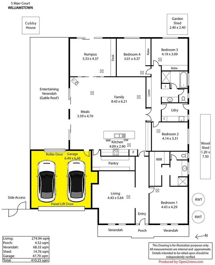 Floorplan of Homely house listing, 5 Marr Court, Williamstown SA 5351