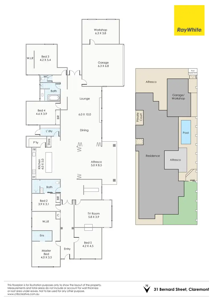 Floorplan of Homely house listing, 31 BERNARD Street, Claremont WA 6010