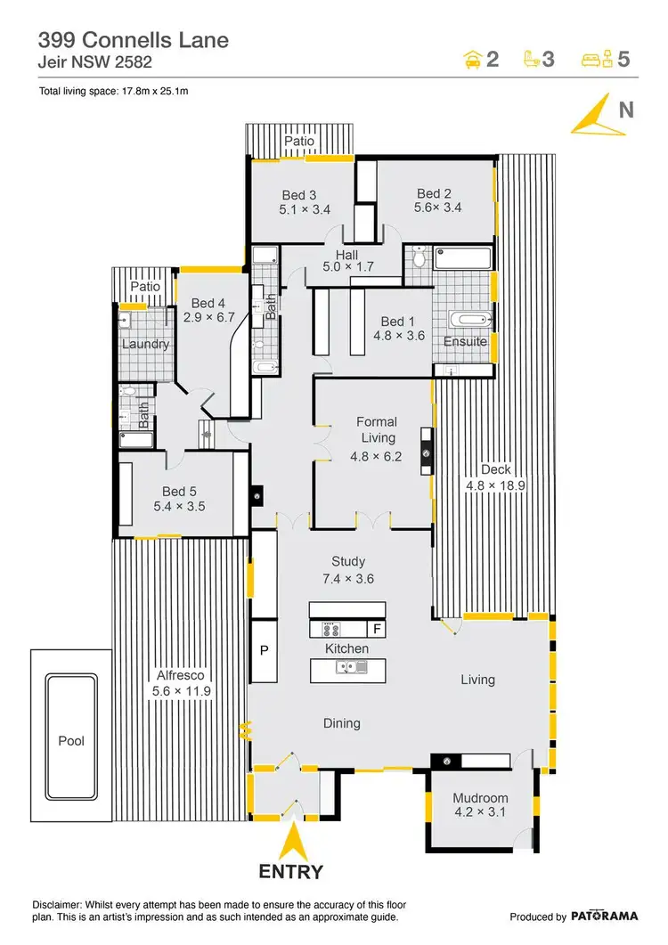 Floorplan of Homely rural property listing, 399 Connells Lane, Murrumbateman NSW 2582
