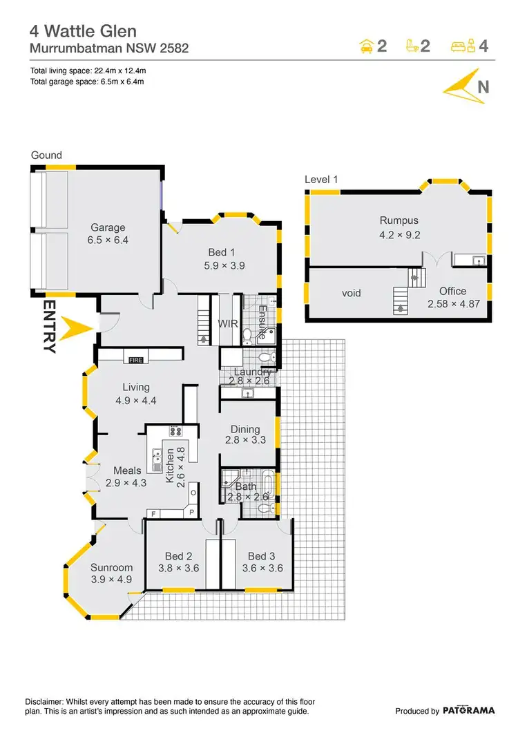 Floorplan of Homely house listing, 4 Wattle Glen, Murrumbateman NSW 2582