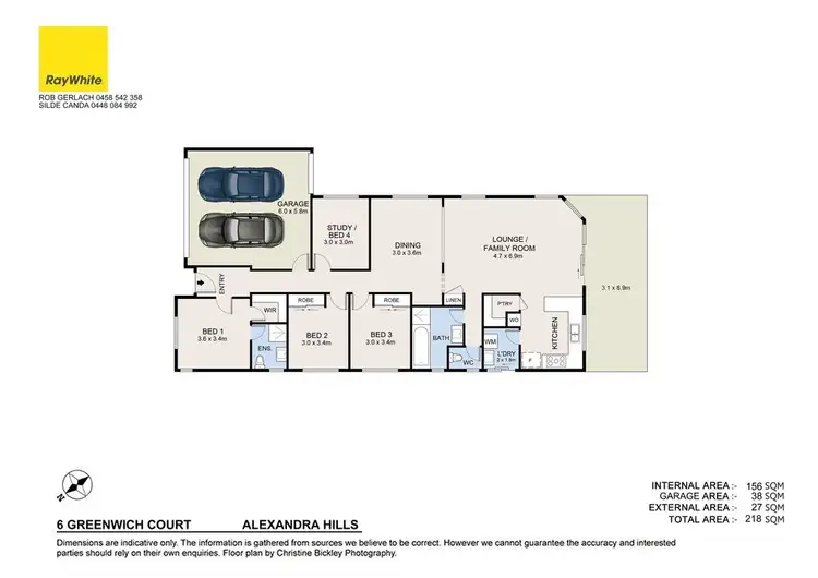 Floorplan of Homely house listing, 6 Greenwich Court, Alexandra Hills QLD 4161