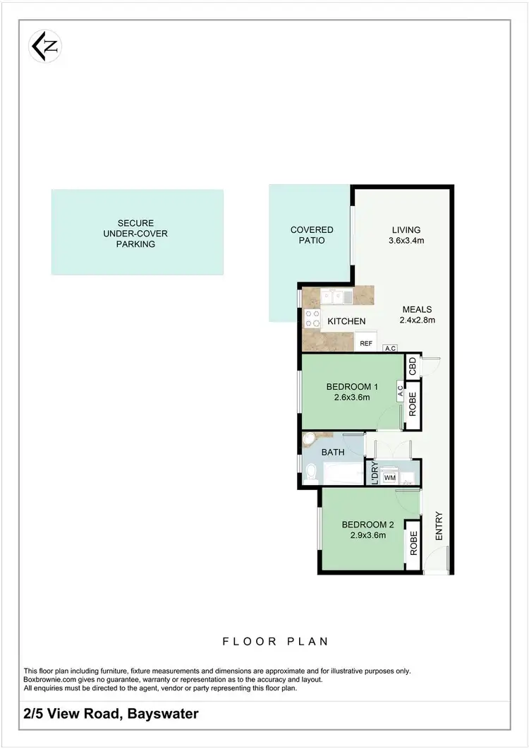 Floorplan of Homely apartment listing, 2/5 View Road, Bayswater VIC 3153