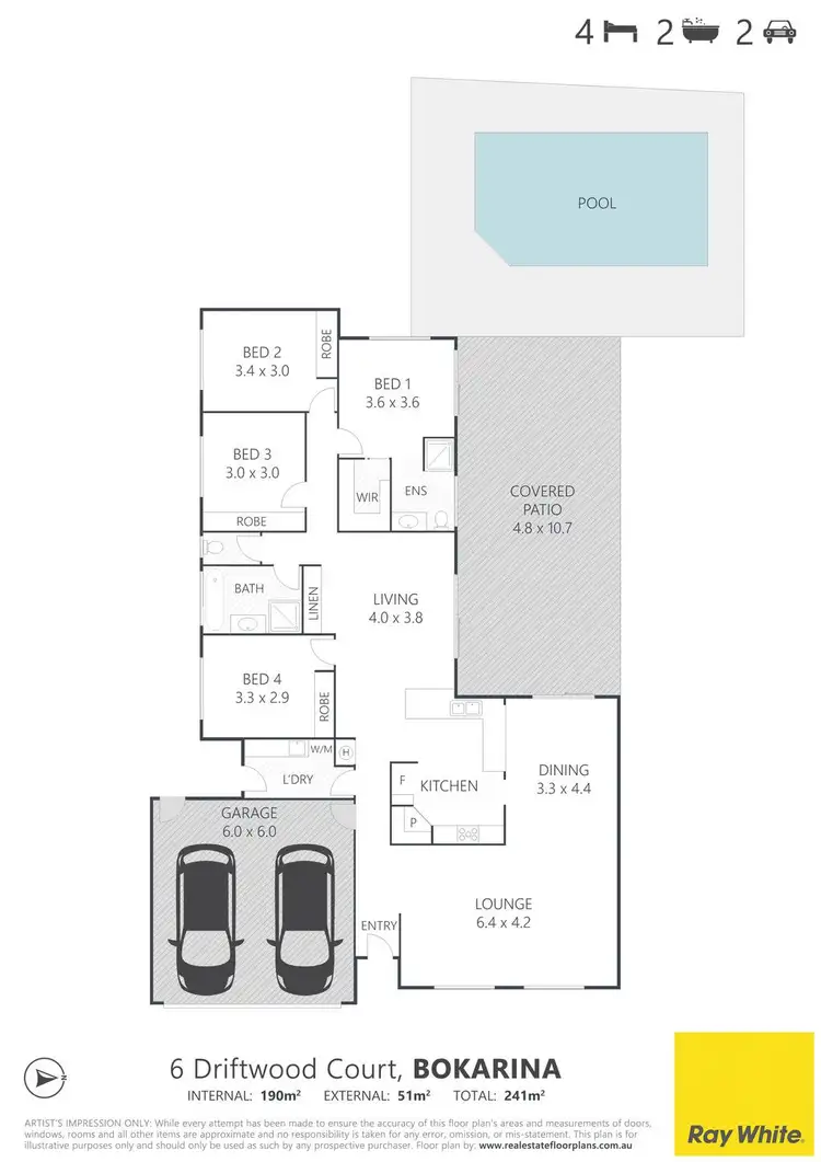 Floorplan of Homely house listing, 6 Driftwood Court, Bokarina QLD 4575