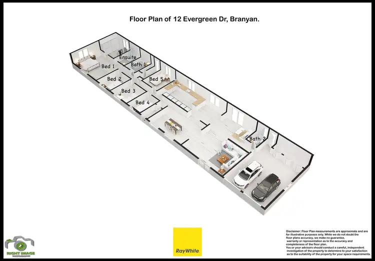 Floorplan of Homely house listing, 12 Evergreen Drive, Branyan QLD 4670