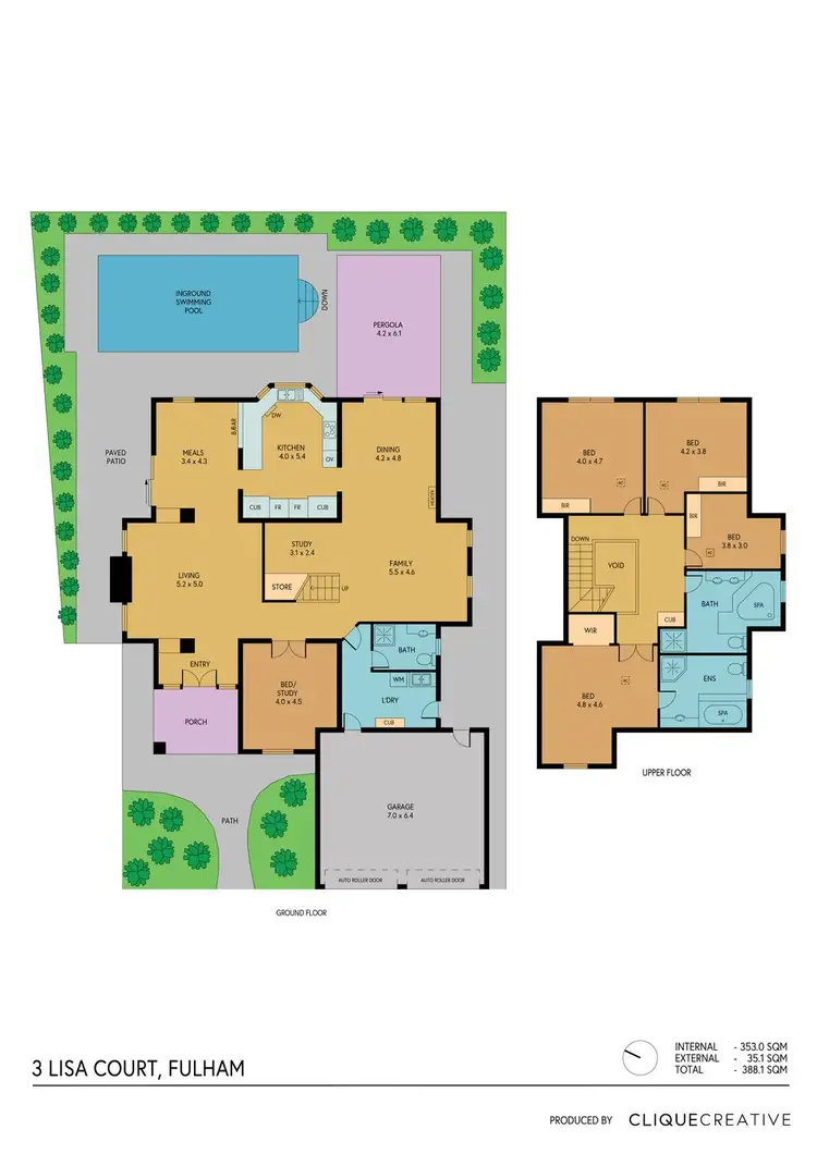 Floorplan of Homely house listing, 3 Lisa Court, Fulham SA 5024