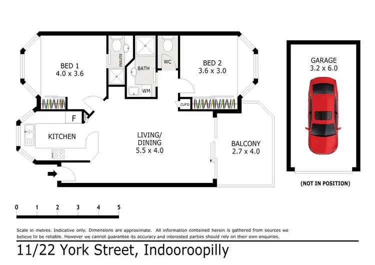 Floorplan of Homely unit listing, 11/22 York Street, Indooroopilly QLD 4068