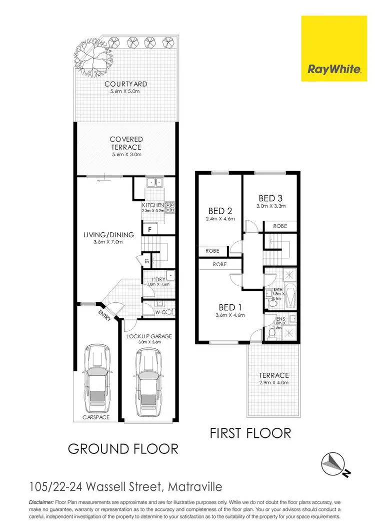 Floorplan of Homely townhouse listing, 105/22-24 Wassell Street, Matraville NSW 2036