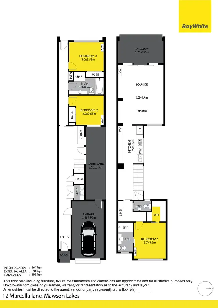 Floorplan of Homely townhouse listing, 12 Marcella Lane, Mawson Lakes SA 5095