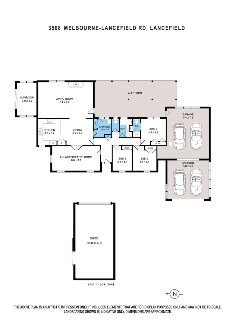 Floorplan of Homely house listing, 3508 Melbourne Lancefield Road, Lancefield VIC 3435