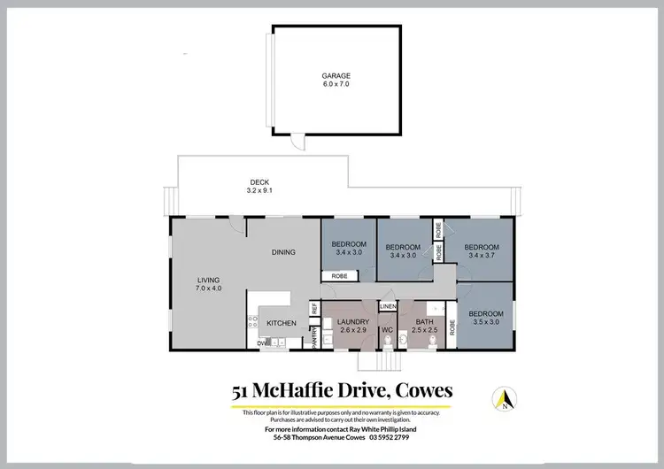 Floorplan of Homely house listing, 51 McHaffie Drive, Cowes VIC 3922