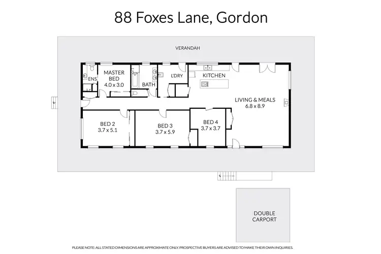 Floorplan of Homely house listing, 88 Foxes Lane, Gordon VIC 3345
