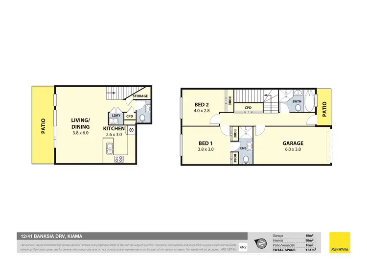 Floorplan of Homely townhouse listing, 12/41 Banksia Drive, Kiama NSW 2533