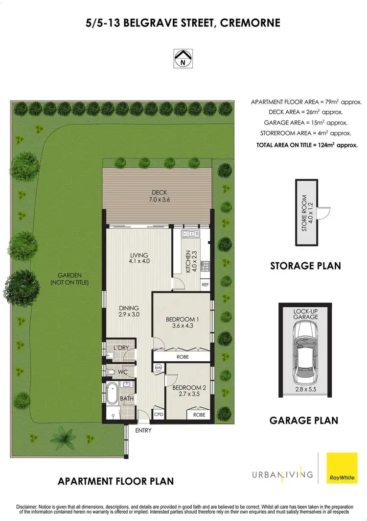 Floorplan of Homely apartment listing, 5/5-13 Belgrave Street, Cremorne NSW 2090