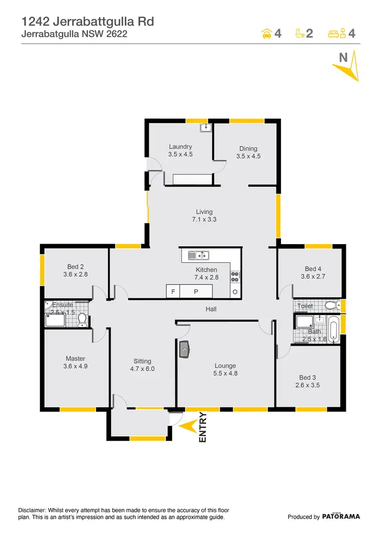Floorplan of Homely rural property listing, 1242 Jerrabattgulla Road, Jerrabattgulla, Braidwood NSW 2622